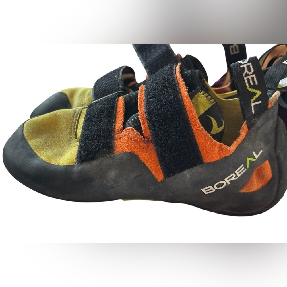 🧗Boreal Diabolo Climbing Shoes woman’s  Velcro Yellow Orange Black - Picture 4 of 8